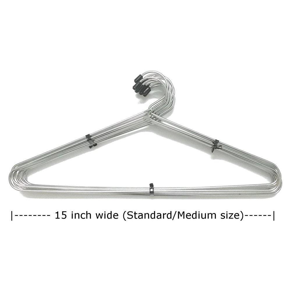 Durable stainless steel hangers ideal for closet organization. Durable stainless steel hangers ideal for closet organization.
